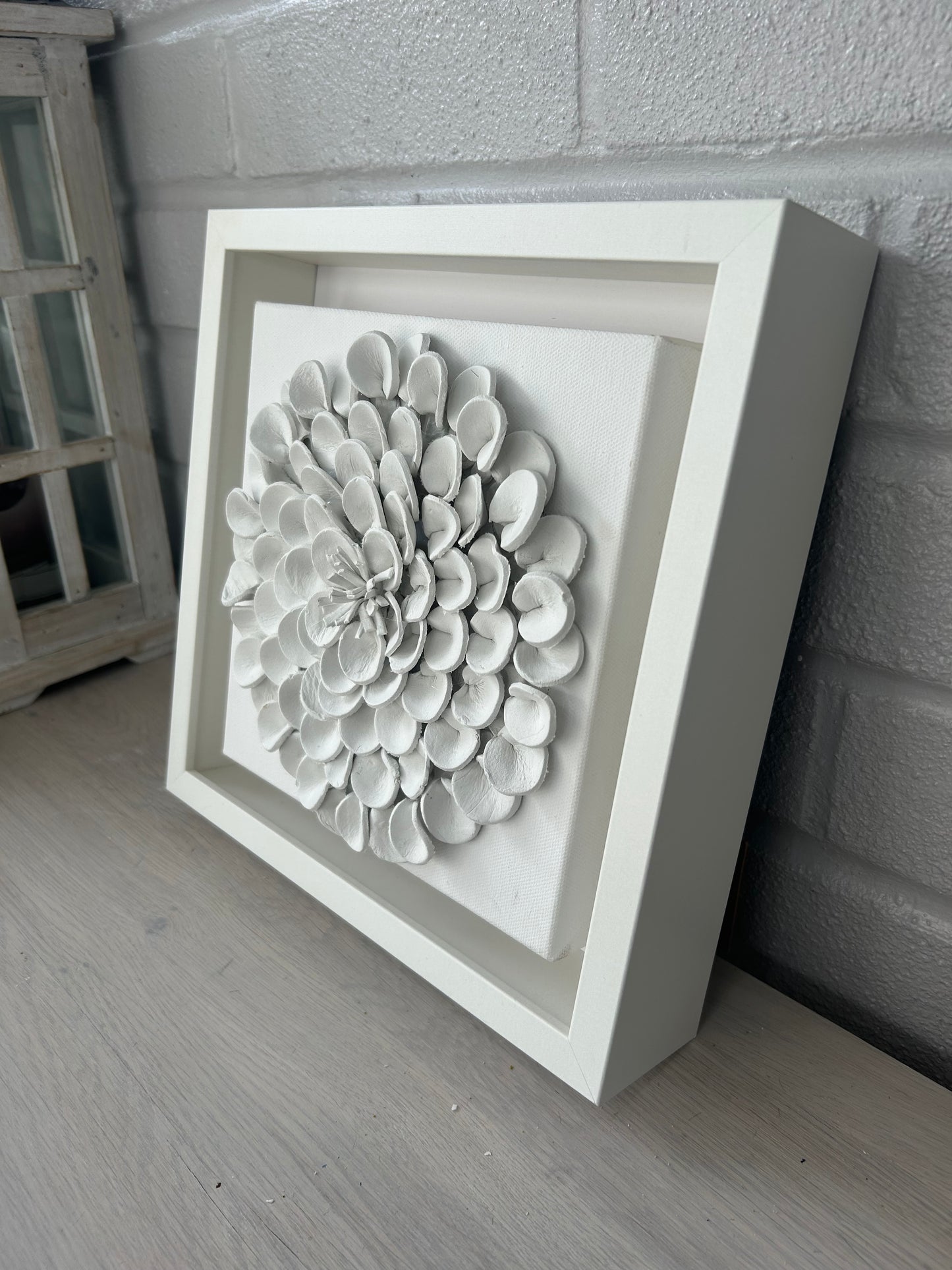 Small Framed ivory bloom