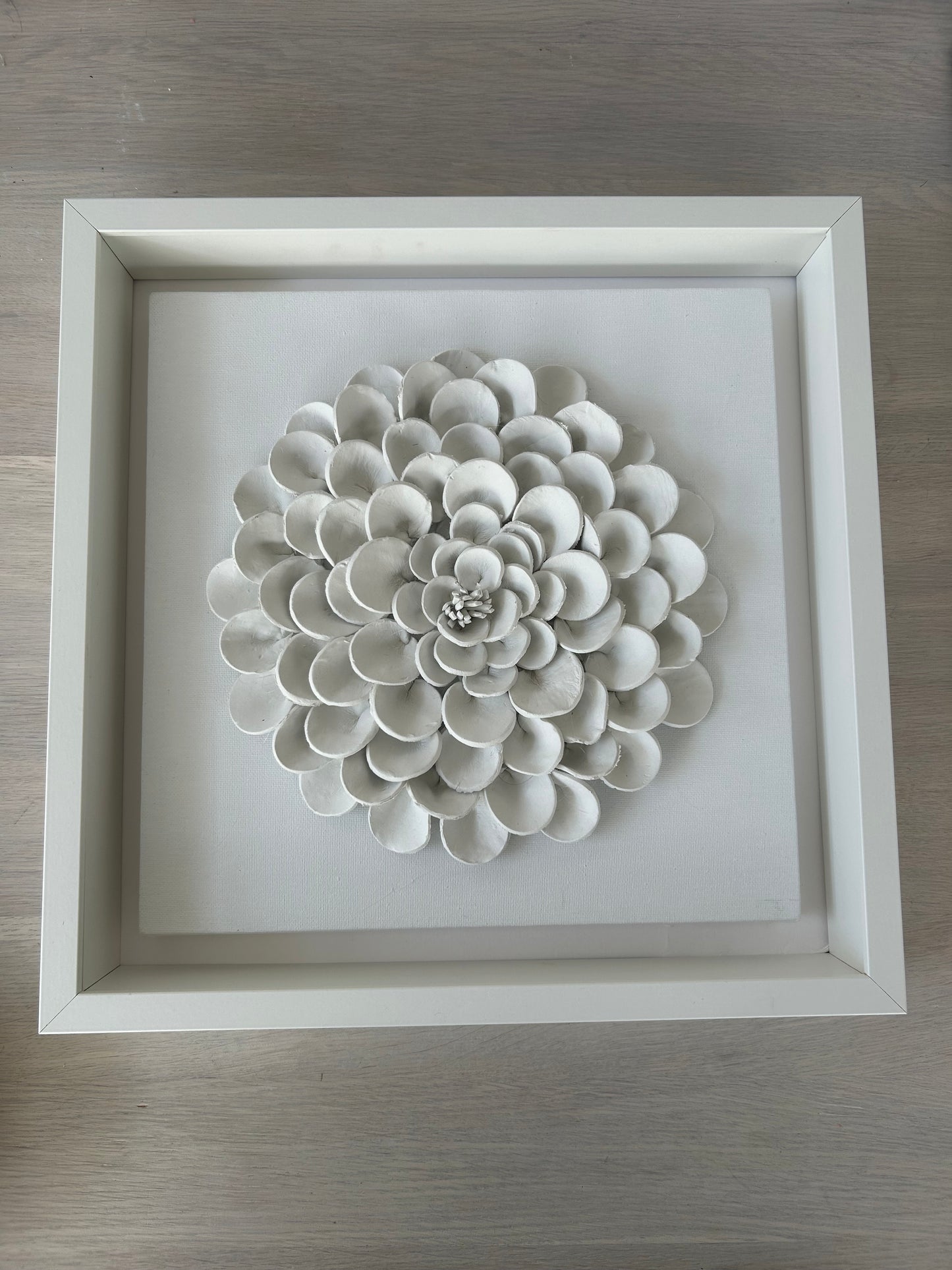 Small Framed ivory bloom