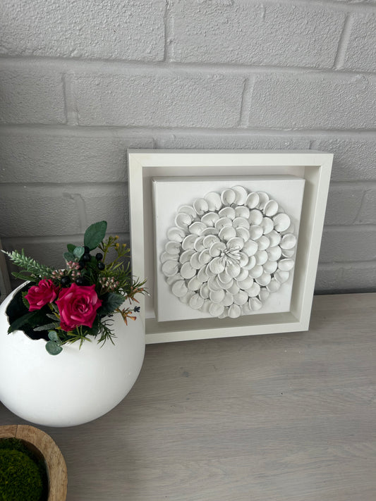 Small Framed ivory bloom