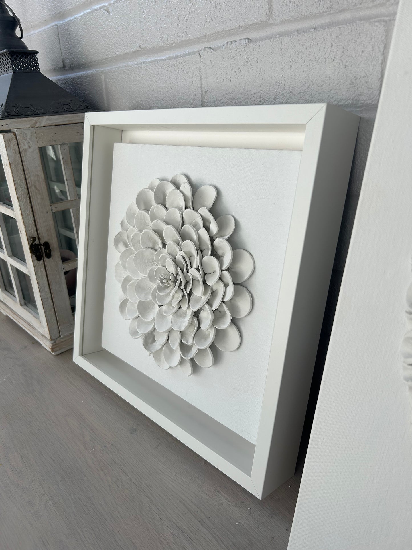 Small Framed ivory bloom
